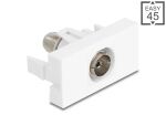 DELOCK Easy 45 Modul IEC Buchse zu F Buchse weiß