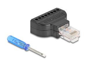 DELOCK RJ45 Stecker Terminalblock m. Schraubendreher Cat.5e
