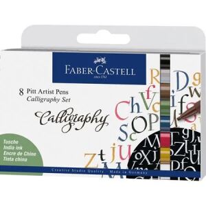 Faber-Castell 167508 Kalligrafiefeder Schwarz, Blau, Braun, Gold, Grün, Grau, Pink, Weiß 8 Stück(e)