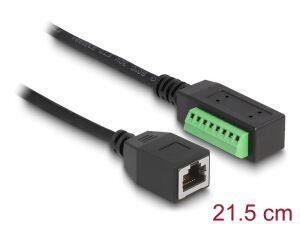 DeLOCK RJ45 Kabel Cat.5e Buchse zu Terminalblock Adapter 21,5 cm