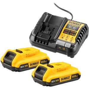 DEWALT Akku-Kit (2x 18V/2Ah plus DCB1104)