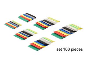 DELOCK Schrumpfschlauch Set 108 Stück farbig