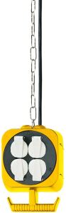 Brennenstuhl 1151760 Verlängerungskabel 5 m 2 AC-Ausgänge Schwarz, Weiß, Gelb