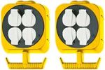 Brennenstuhl 1151760 Verlängerungskabel 5 m 2 AC-Ausgänge Schwarz, Weiß, Gelb