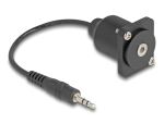 DELOCK D-Typ Kabel 3,5 mm 3 Pin Klinkenstecker zu Bu sw 20cm