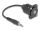 DELOCK D-Typ Kabel 3,5 mm 3 Pin Klinkenstecker zu Bu sw 20cm