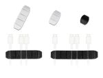 DeLOCK Kabelhalter trapezförmig selbstklebend Kombi Set 10 Stück schwarz / weiß