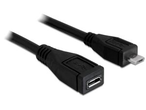 DeLOCK 83248 USB Kabel USB 2.0 1 m Micro-USB B 0,48 Gbit/s Schwarz