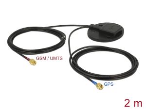 GNSS Antenne Navilock GPS/GSM/UMTS/LTE SMA 3 / 2dBi 2.00m