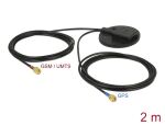 GNSS Antenne Navilock GPS/GSM/UMTS/LTE SMA 3 / 2dBi 2.00m
