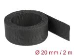 DELOCK Gewebeschrumpfschlauch 2 m x 20 mm schwarz