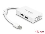 DeLOCK 61768 Videokabel-Adapter 0,24 m Mini DisplayPort DisplayPort + DVI + HDMI Weiß