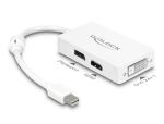 DeLOCK 61768 Videokabel-Adapter 0,24 m Mini DisplayPort DisplayPort + DVI + HDMI Weiß