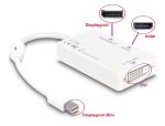 DeLOCK 61768 Videokabel-Adapter 0,24 m Mini DisplayPort DisplayPort + DVI + HDMI Weiß