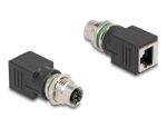 DeLOCK M12 Adapter X-kodiert 8 Pin Buchse zu RJ45 Buchse gerade