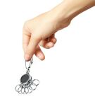 TROIKA BLACK VISION Schlüsselring Schwarz, Silber