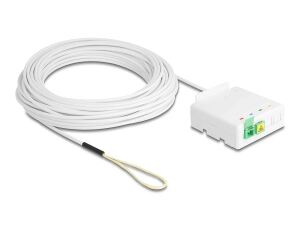 DeLOCK LWL Anschlussdose 2 x SC/APC Simplex mit Verlegekabel Set 20 m