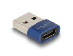 DeLOCK USB 2.0 Adapter USB Typ-A Stecker zu USB Type-C Buchse blau