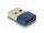 DeLOCK USB 2.0 Adapter USB Typ-A Stecker zu USB Type-C Buchse blau