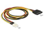DELOCK Stromkabel SATA 15Pin -> Floppy 4Pin St/St 0.60m