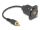 DELOCK D-Typ Kabel Cinch Stecker zu Buchse schwarz 20cm