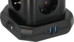 Brennenstuhl Steckdosenturm 8fach mit 2xUSB A,1xUSB C,black