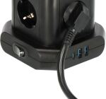 Brennenstuhl Steckdosenturm 8fach mit 2xUSB A,1xUSB C,black
