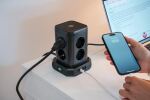 Brennenstuhl Steckdosenturm 8fach mit 2xUSB A,1xUSB C,black