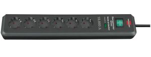 Brennenstuhl 1159540366 Verlängerungskabel 2 m 6 AC-Ausgänge Schwarz