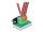DELOCK D-Sub 9 Bu > Terminalblock mit Drucktaster vertikal