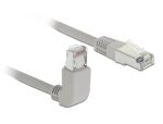 DELOCK Patchkabel gewinkelt RJ45 S/STP Cat6A 1.00m grau