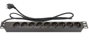 Alcasa GC-N0077 Verlängerungskabel 1,8 m 9 AC-Ausgänge Drinnen Schwarz