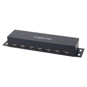 LogiLink UA0148 Schnittstellen-Hub 480 Mbit/s Grau