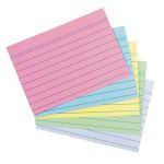 Herlitz Karteikarte A6 liniert farbig sortiert 4 Farben plus weiß Blauer Engel 200er