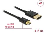 DELOCK HDMI Kabel Ethernet A ->micro D St/St 4.50m 3D 4K