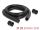 DeLOCK Kabelschutzschlauch 2 m x 28,5 mm mit 2 x PG21 Schlauchverschraubung Set schwarz