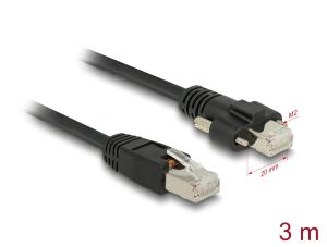 DELOCK Kabel Cat.6 RJ45-St > RJ45-St m. Schrauben SSTP 3.0m