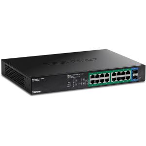 Trendnet TPE-TG182ES Netzwerk-Switch Managed Gigabit Ethernet (10/100/1000) Power over Ethernet (PoE) Schwarz