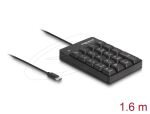 DELOCK USB Type-C Nummernblock 19 Tasten schwarz