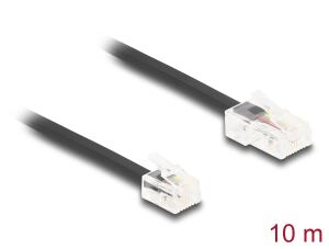 DELOCK Telefonkabel RJ45 Stecker zu RJ11 Stecker schw. 10m