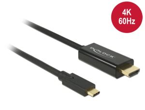 DeLOCK 85291 Videokabel-Adapter 2 m USB Typ-C HDMI Schwarz