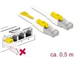 DELOCK RJ45 Kabel Cat 6A Secure 0.5m St/St