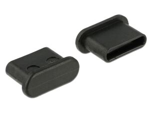 DeLOCK 64014 Steckdosensicherung USB Typ-C Schwarz 10 Stück(e)