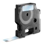 DYMO Original D1-Etikettenband | weiß auf transparent | 12 mm x 7 m | selbstklebendes Schriftband | für LabelManager-Beschriftungsgerät