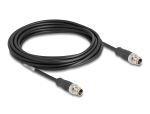 DELOCK M12 Kabel X-kodiert 8 Pin Stecker zu Stecker PVC 5 m