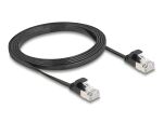 DELOCK Patchkabel gewinkelt RJ45 S/FTP Cat6 1,5 m Schwarz