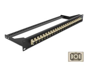 DELOCK 19" LWL Patchpanel 24 Port SC Simplex beige