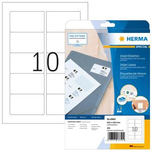 HERMA Inkjet-Etiketten A4 83.8x50.8 mm weiß Papier matt 250 St.