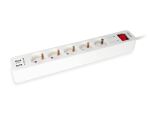 Equip 5fach Verteiler mit Schalter und 2fach USB-Lader, Mehrfachsteckdose Schuko