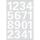 HERMA Numbers 25mm 0-9 weatherproof film white 1 sheet Selbstklebendes Symbol